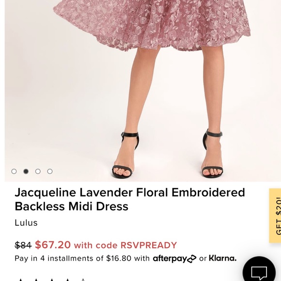 Lulu’s Jacqueline Lavender Floral Embroidered Backless Midi Dress - Picture 3 of 8